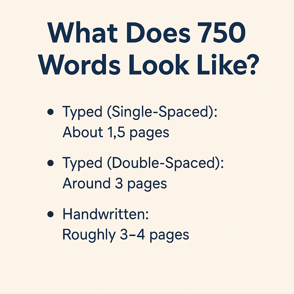 what does 750 words look like