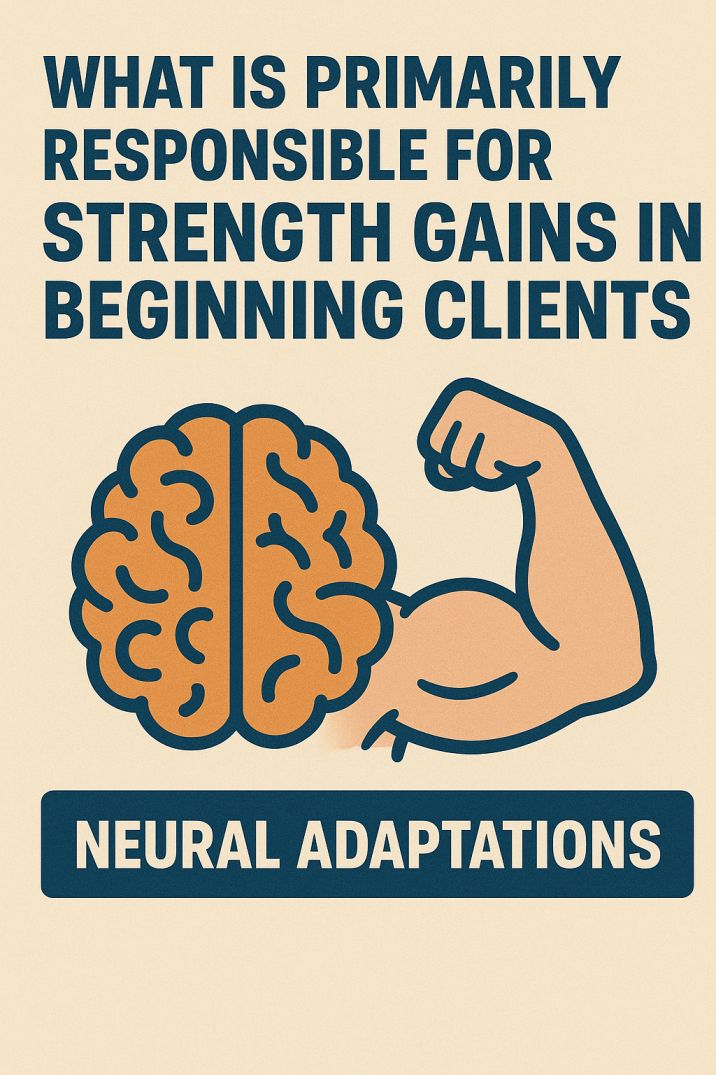 What is primarily responsible for strength gains in beginning clients