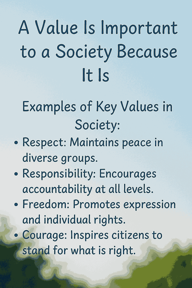 A Value Is Important to a Society Because It Is